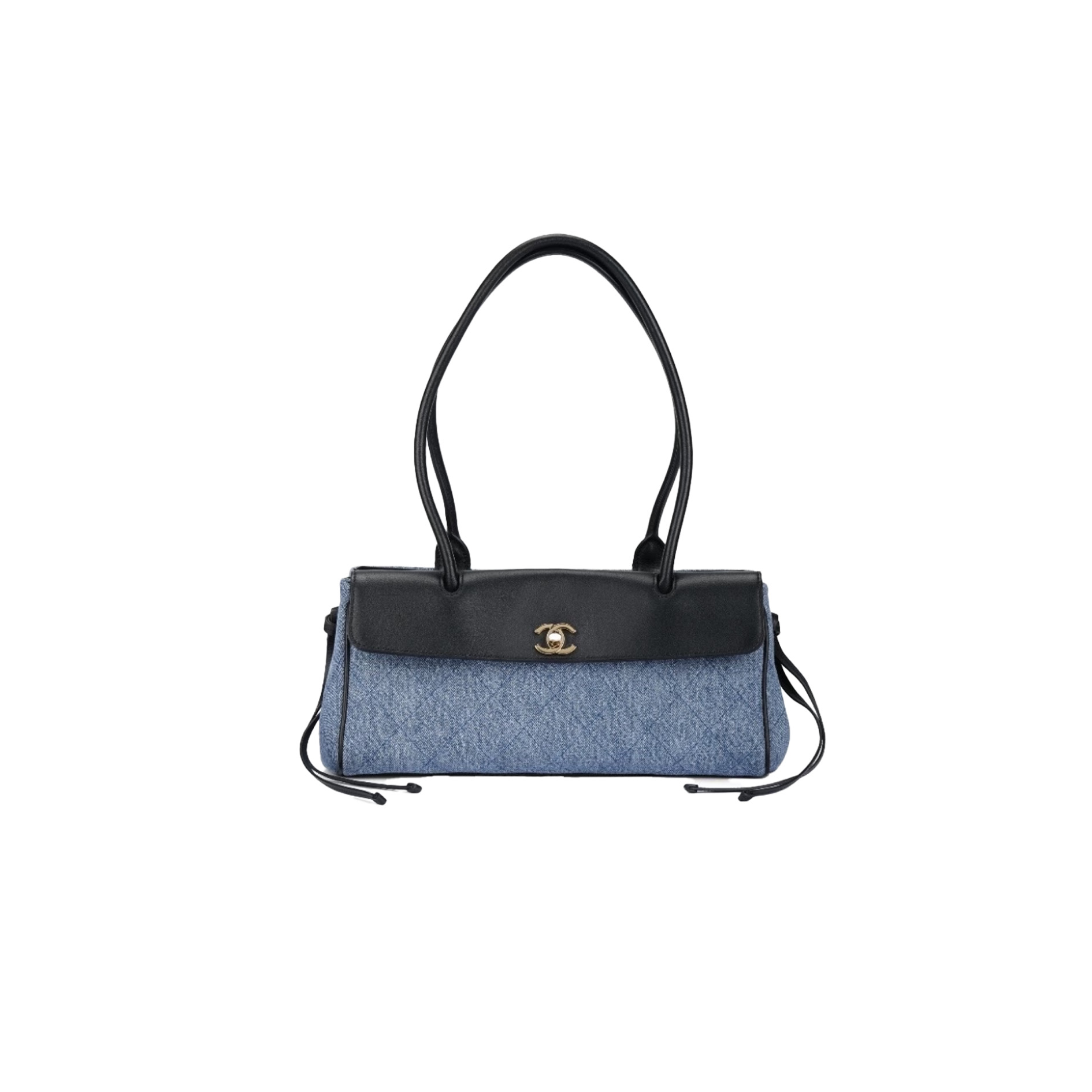 CHANEL Small Shopping Bag Grained Calfskin Denim